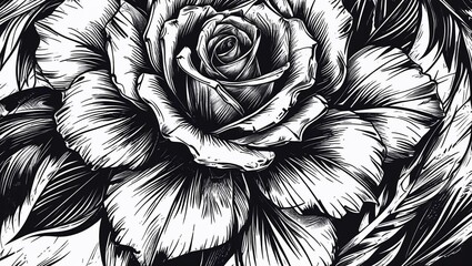 ดอกหลาบ - 1 flower pattern floral art