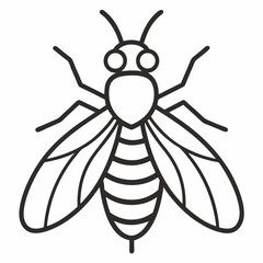 Hoverfly outline icon on white background