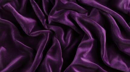 Fototapeta premium Luxurious Purple Velvet Fabric Texture With Draped Folds and Sparkle