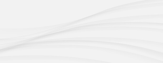 Abstract white gray wave background modern clean design concept grey curve line