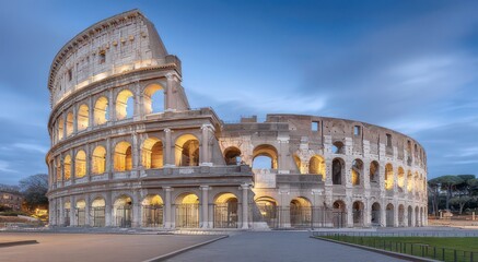 Obraz premium Majestic Ancient Colosseum at Dusk