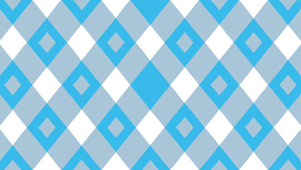 Seamless Geometric Argyle background. Light blue and white diamonds with thin gray dotted line