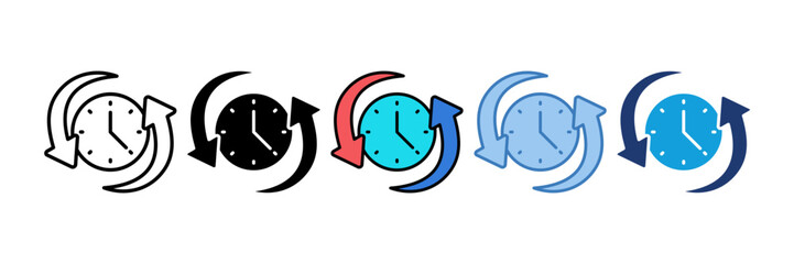 Time Changes Icon Element For Design