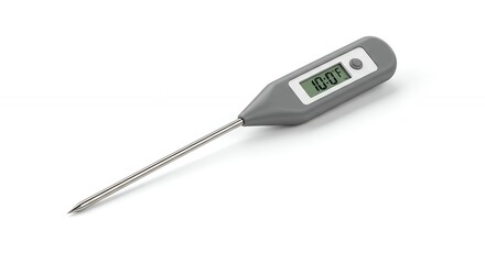 Digital food thermometer isolated on white background