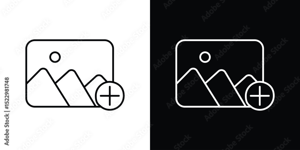 Canvas Prints add image icon graphic vector set for ui design