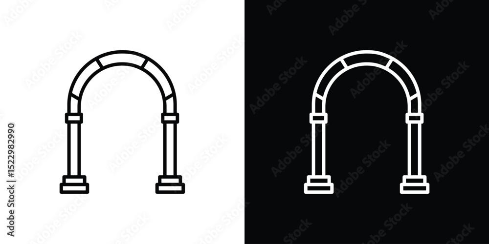 Aufkleber Archway icon Graphic vector set for ui design