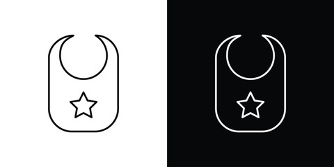 Fototapeta premium Baby bib icon Graphic vector set for ui design