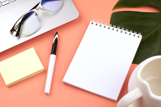 Minimalist Planning Workspace FlatLay, neutral productivity background, planning content, inspiration blogs social media, stationery, tech product promotions, corporate branding with personal touch.