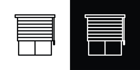 Blinds open icon Graphic vector set for ui design