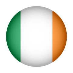 Circular Icon Featuring Diverse European Country Flag Ireland