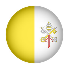Circular Icon Featuring Diverse European Country Flag Holy See
