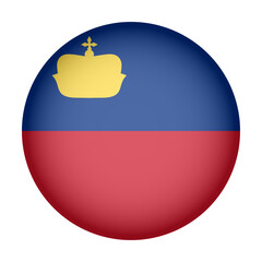 Circular Icon Featuring Diverse European Country Flag Liechtenstein