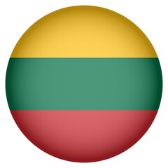 Circular Icon Featuring Diverse European Country Flag Lithuania