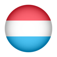 Circular Icon Featuring Diverse European Country Flag Luxembourg