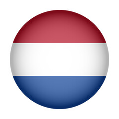Circular Icon Featuring Diverse European Country Flag Netherlands