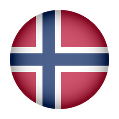 Circular Icon Featuring Diverse European Country Flag Norway