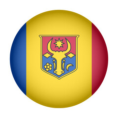 Circular Icon Featuring Diverse European Country Flag
