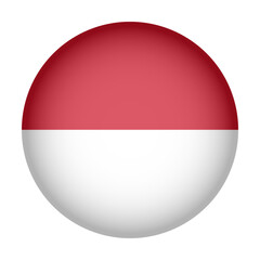 Circular Icon Featuring Diverse European Country Flag Monaco