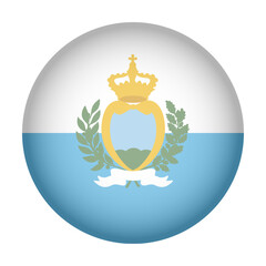 Circular Icon Featuring Diverse European Country Flag San Marino