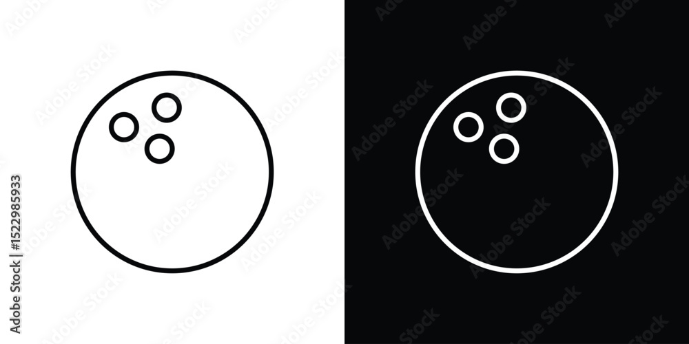 Canvas Prints bowling ball icon graphic vector set for ui design