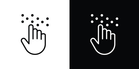Braille icon Graphic vector set for ui design