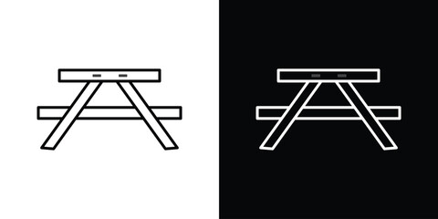 Camping table icon Graphic vector set for ui design