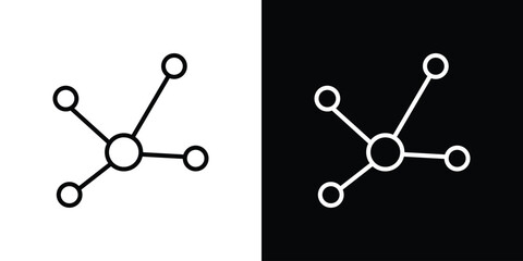 Chart connected icon Graphic vector set for ui design