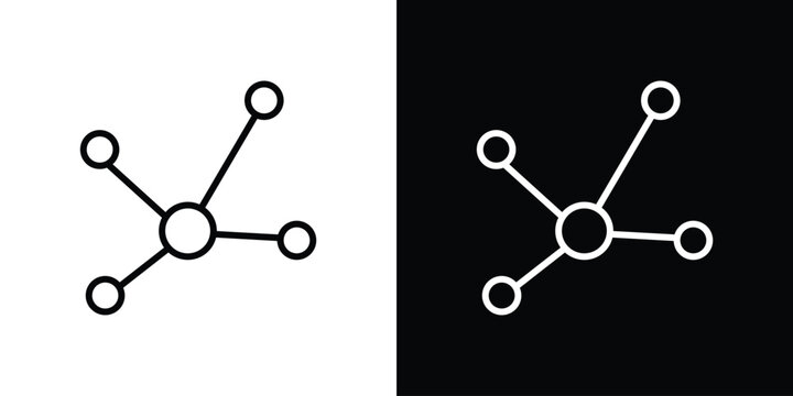Chart connected icon Graphic vector set for ui design