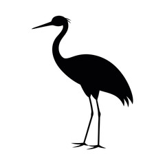 flamingo crane silhouette bird animal wildli.