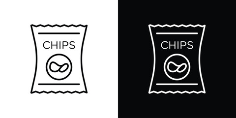 Chips bag icon Graphic vector set for ui design