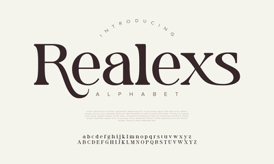 Abstract Fashion font alphabet. Minimal modern urban fonts for logo, brand etc. Typography typeface uppercase lowercase and number. vector illustration