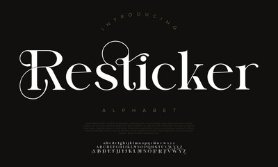 Elegant classic alphabet serif fonts decorative wedding retro concept. Typography Retro vintage alphabet letters fonts and number. vector illustration