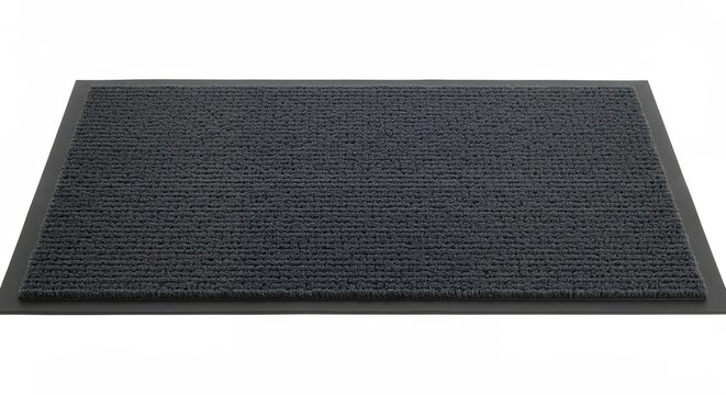 Dark gray rectangular doormat