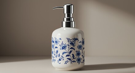 Floral patterned ceramic dispenser