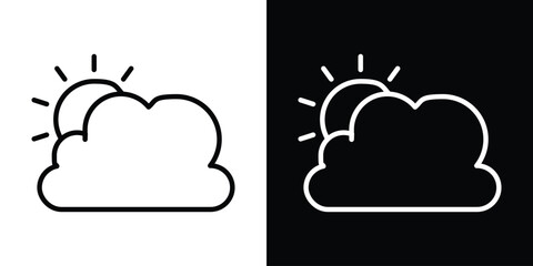 Cloudy Day icon Graphic vector set for ui design