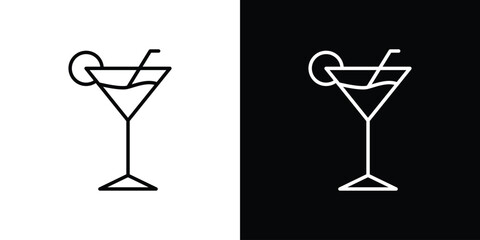 Cocktail icon Graphic vector set for ui design