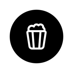 popcorn circular line icon