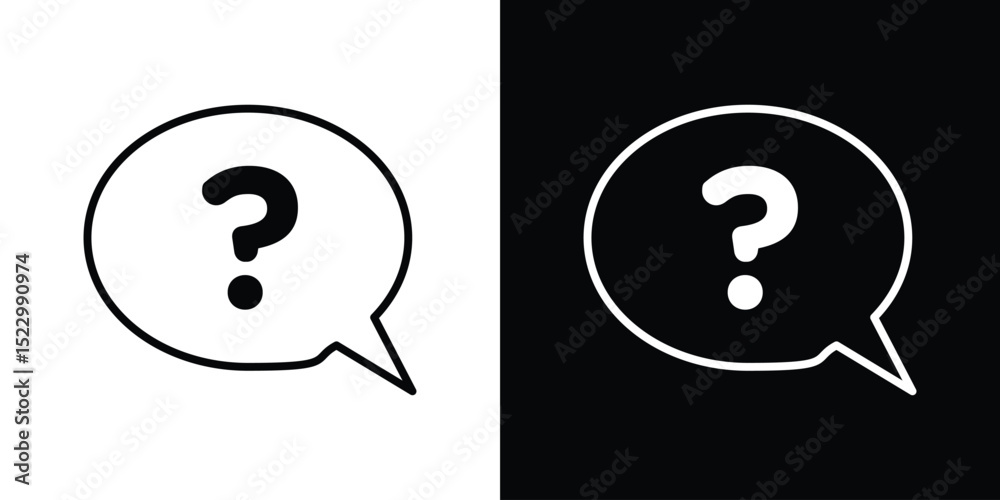 Poster comment question icon graphic vector set for ui design