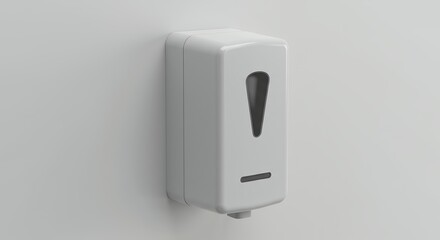 White automatic hand sanitizer dispenser on wall