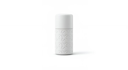 White cylindrical container mockup