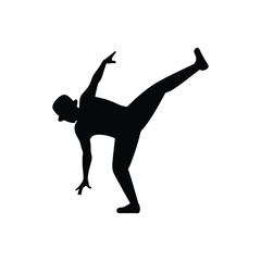 silhouette of a woman dancing