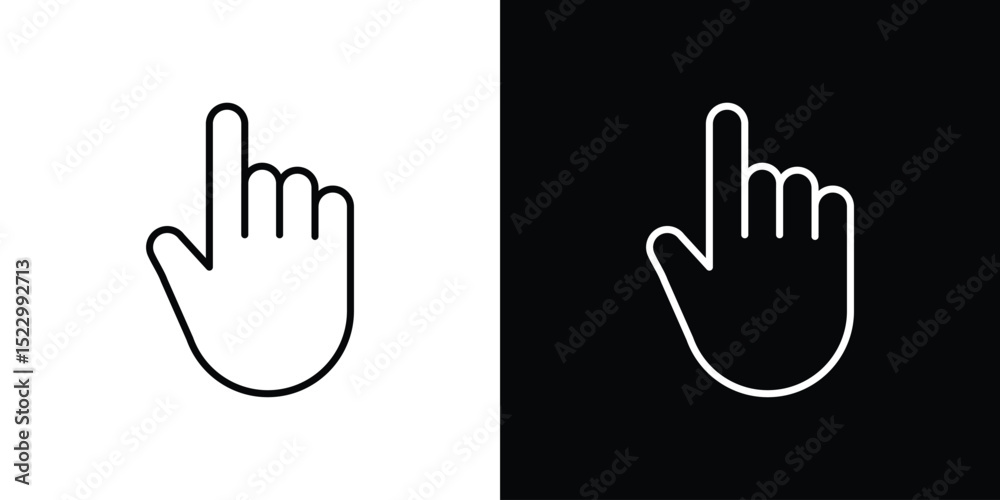 Poster cursor icon graphic vector set for ui design