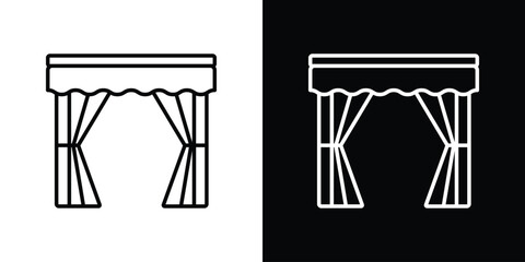 Curtains icon Graphic vector set for ui design