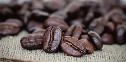 Fototapeta premium roasted coffee beans
