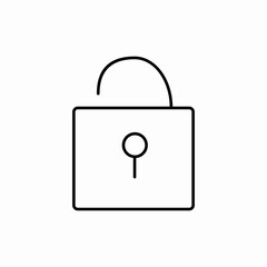 Padlock key security icon vector sign