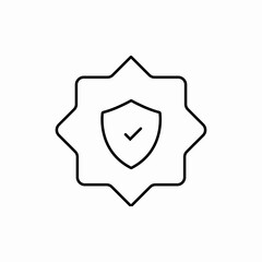 Star shield badge icon vector sign