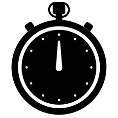 stopwatch with seconds ticking on white background 