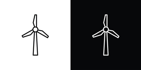 Eolic energy icon Graphic vector set for ui design