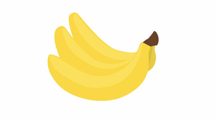 Vector Isolated Illustration of Bananas. Vector editable flat illustration of fruit