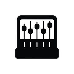 abacus icon isolated on white